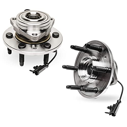 Image of Detroit Axle - 4WD Front Brake Rotors Wheel Bearing Hubs Kit for Chevy | GMC Silverado Sierra Suburban 1500 Tahoe Yukon Escalade [6-Lug] 12.99 inch in Brake Rotors Wheel Hubs Lug Nuts Replacement