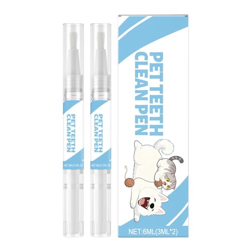 犬の歯磨き | ナチュラル ホワイトニング ペット用品 | 3ml 犬用歯ケア ブラシ ジェル ペン,子犬、全犬種、猫、子猫向け、家庭、旅行、グルーミング、日常トレーニング、動物病院で使用可能