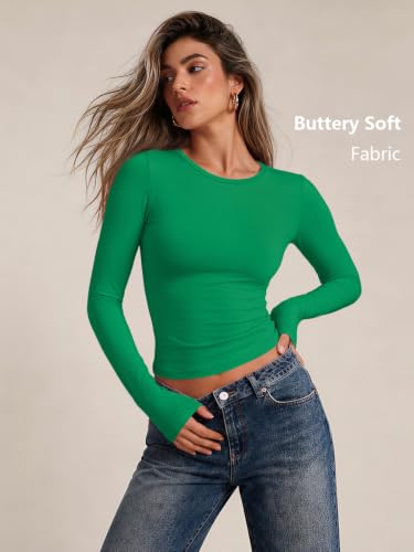 Image of Trendy Queen Womens Long Sleeve T Shirts Fall Fashion Basic Y2K Tops 2026