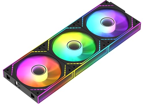 Thermalright TL-M12Q-S X3 120mm ARGB Case Fans, 2000RPM, 68.9CFM, 3-Pack