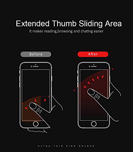 Tomorotec World's Slimmest Phone Ring Holder Ultra Thin Cell Phone Ring Stand Magnetic Car Mount Hook for iPhone Samsung Smartphone Accessories (Pink)