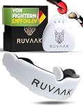 RUVAAK® Mundschutz - optimale Passform & mehr Performance | Mundschutz für Boxen, MMA, Hockey, Kickboxen, Muay Thai & Kampfsport | Sport Zahnschutz inkl. Hygiene Box