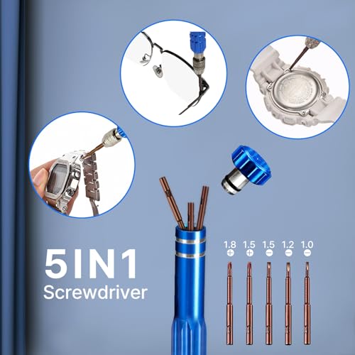 Image of EasyTime Watch Battery Replacement Kit: Professional Watch Repair Tools Set | Complete Watch Back Remover & Case Opener Tools - Easy to Repair Your Watch with Instructions - No Extra Help or Cost Needed