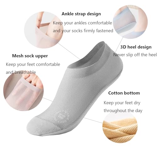 Womens Thin Socks Non Slip Ultra Thin Liner Socks Nylon Cool Sense No Show Socks Sheer Lightweight2