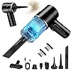 Handheld Car Vacuum Cleaner Car Vacuum Cordless Handheld Cleaner Vacuum & Blower& Pump 4 in 1Portable Powerful Dust Buster for Car, Home Cleaning Black