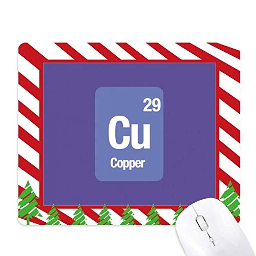 Tapis de souris élément chimique cuivre cu décor canne de noël pour bureau