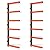 ECOTRIC Max 600 lb Steel 6 Shelf Lumber Storage Rack Wall-Mounted Wood Pipes Rack