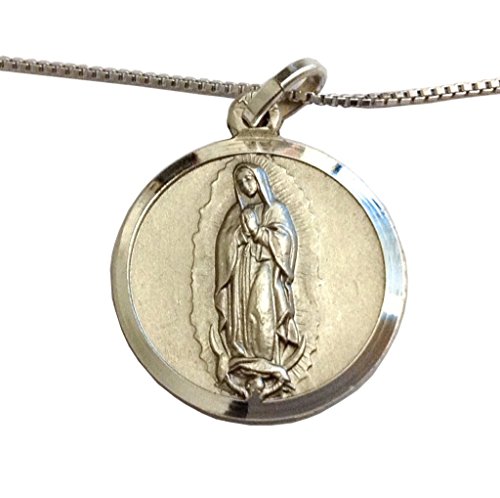 Médaille Notre-Dame de Guadalupe argent 925 pendentif chaîne
