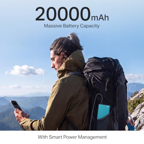 Image of boAt (2026 Launch) Energyshroom PB401 20000 mAh 22.5W Fast Charging Power Bank (4X Output Ports, Supports Android, iPhone, Tablets, Earbuds, etc.), USB Type C (Sapphire Blue)