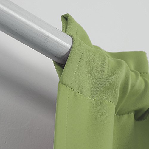 Image of Deconovo Solid Rod Pocket Blackout Window Curtain for Living Room, 52W x 84L Inch, Nile Green