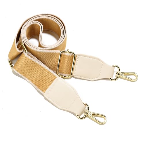 Image of Purse Strap Wide Replacement Crossbody Bag Straps, 1.5 inch Canvas Handbag Shoulder Strap, Adjustable Tote Belt（Gold Hardware