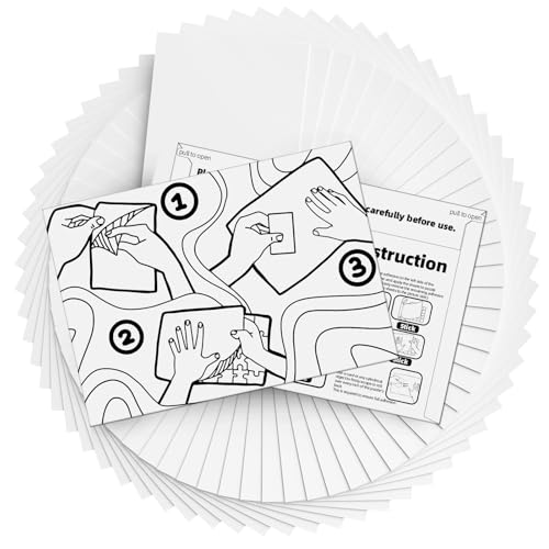 Hiwhy 64 Hojas Adhesivas para Puzzles - Pegamento para Enmarcar Puzzles de 8 x 1000 Piezas - Solución Fácil de Pegado y Almacenamiento