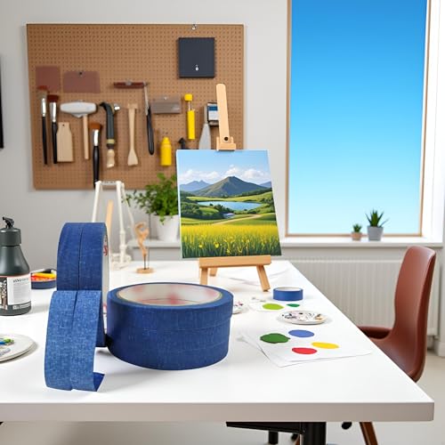 Image of Blue 50M Painters Clean Peel Masking Tape Car Sticker Decor Sticker Adhesive DIY Painting Paper Hardware Accessories Home Appliance Practical and Deft Hardware