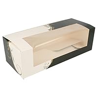 García de Pou 204.76 Gebäckboxen mit Fenster, 275 g/m², 26 x 11 x 8 cm, 50 Stück, Weiß