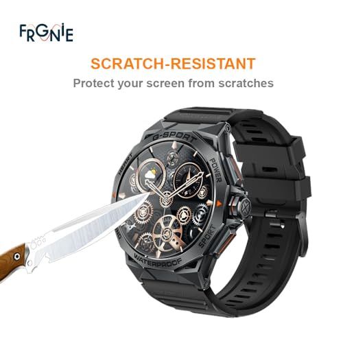 Lot de 3 Films de Protection d'écran compatibles avec la Montre Intelligente FEELNEVER 2024 New EF3 1,43" (Lot de 3) en Verre 9H Compatible avec FOXBOX, LIGE, ESFOE EF3 Military Smartwatch Men – Image 4