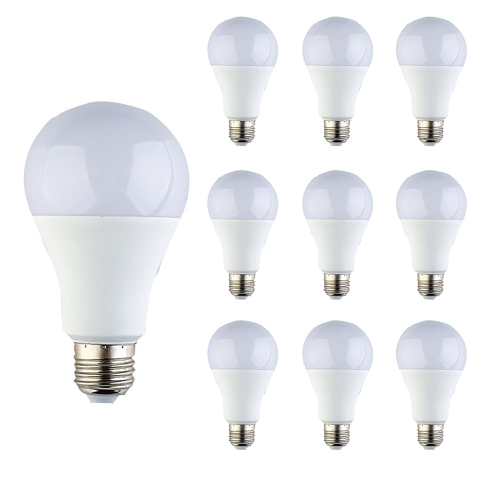 Paquete de 2/10 bombillas LED E27, bombilla LED superbrillante, bombilla de brillo con atenuación de tres velocidades, lámpara de bajo consumo E27 ajustable por segmento, bombillas estándar A70