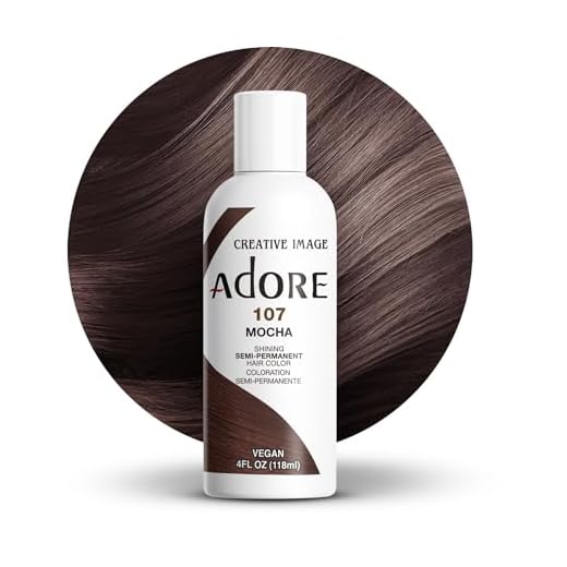 Adore Semi Permanent Hair Color #107 Mocha, 4 Fl Oz