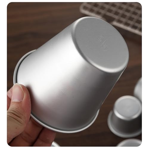 image for MGGi 6 Packs Popover Pan, Aluminium Pudding Tin Cup Baking Maker, Indi
