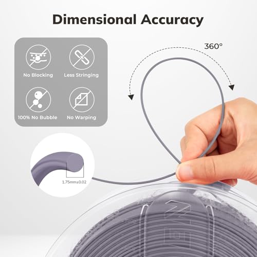 Image of AMOLEN PLA+ Filament 1.75mm 12kg Bundle Pack (12 Spools) - Koala Grey 3D Printer Filament, High Speed and Toughness PLA PRO for FDM Printers, Improved Rigidity 3D Printing Supplies