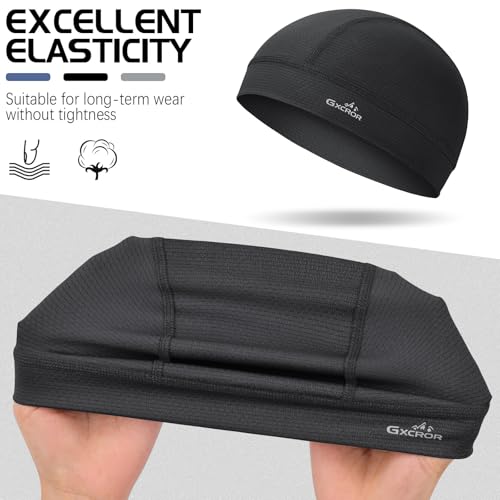 Image of GXCROR 3 Pack Cooling Skull Cap with Sweat-Wicking & Anti-Odor Technology Quick-Dry Helmet Liner for Cycling Motorcycle