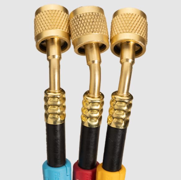 Replacement for Fieldpiece HR3L 1/4 Low Loss Valves Hose Set 3 Pack