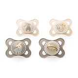 MAM Original Day & Night Soothers | 0-6 Months | 4 Pack | Includes 2X Glow in The Dark Dummies | Orthodontic Design | Baby Accessories | Pink (Various Designs)