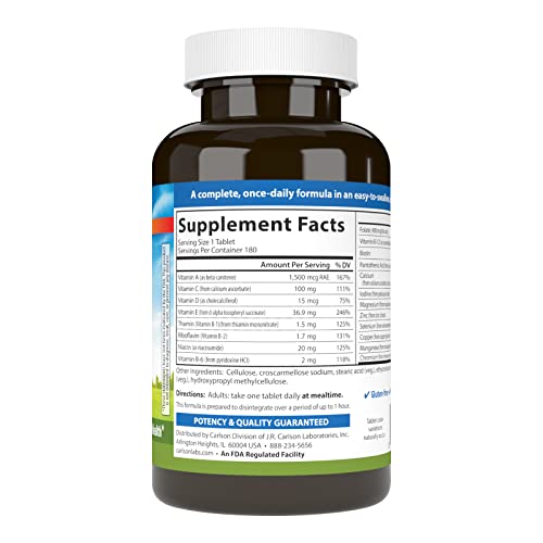 Carlson 4132 Mini-Multi, Small Multivitamin Tablets, Vitamins & Minerals, Immune Support & Heart Health, Optimal Wellness, Mini Multivitamins, Multivitamin Mini Tabs, Easy To Swallow thumb #1