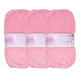 🧶Lana de Alta Calidad: 100% Acrilico Ovillo de Lana saludable y cómodo, cuidado integral, transpirable y agradable para la piel, adecuado para el uso del bebé, no dañará la piel de su bebé.