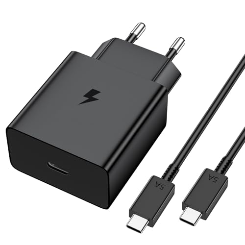 60W USB C Ladegerät Schnellladekabel für Samsung Galaxy S26 Ultra A17 A16 A57 A37 A26 A56 A36 A54 A34 S25 Edge S24 S23 S22 S21 S20 1M Ladekabel mit Netzteil Fast Charger Stecker Schnelladegerät Kabel