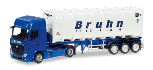 Herpa Miniaturmodelle GmbH-Mercedes-Benz Actros Giga Bulkconainer u0096 Sillín Bruhn. (307796)