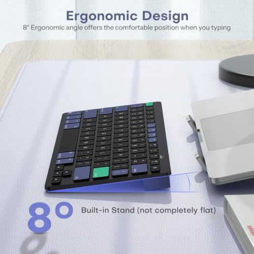Image of OMOTON Wireless Keyboard for Mac, Bluetooth Stable, No Numpad, Travel Size