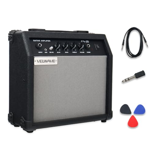 Electric Guitar Amplifier 20W Black Portable Smart amp 6.5'' Speaker 6.5mm Input 3.5mm aux Drive...
