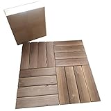Arlai Wood Composite Decking, Deck Tiles, Interlocking Flooring Tiles, Patio & Flooring Pavers 30cm x 30cm/12”×12”, Pack of 4