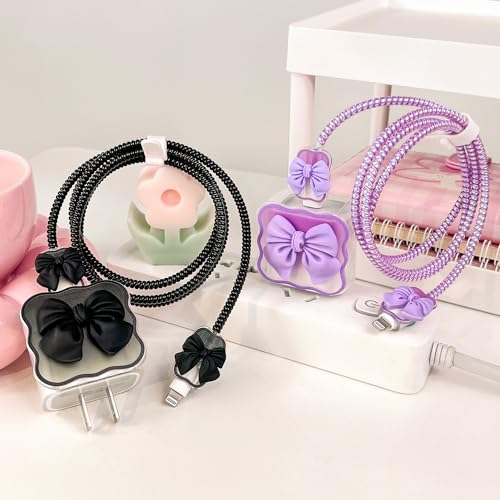 BSTIONYI DIY Cable Protector Charger Wire Saver, 5 in 1 Data Cable 18W/20W USB-C Charger Case Line Cord Protector Compatible with iPhone 11 12 13 14 15 Pro Max - Image 5