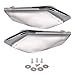 AQIMY Chrome Mid Frame Air Heat Deflectors Trim Compatible for Harley Touring Street Glide Electra Glide Road King 2009-2024 Models Without Cool Flow Fan