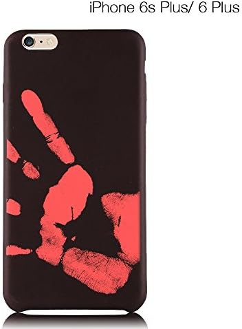 Fashion Thermal Heat Induction Thermochromic Cell Phone Case Hard PC Rubber for iPhone6/6s/7/6plus/7plus (iphone6p brown)