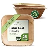 Chic Leaf Cuencos de hoja de palma, elegantes vajillas desechables de