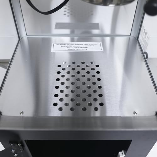 Image of Montary 8 Oz Commercial Popcorn Machine with Cart,650W Vintage Style Popcorn maker Equipped with Popcorn Scoops，Heated Deck & Storage for Home Movie House and Carnival,Black