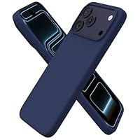 ORNARTO Cover per iPhone 17 Pro Max 6,9 Pollici, Silicone Liquido Premium, Protezione Completa, Gomma Gel Morbida,Custodia Fodera Interna in Microfibra Antigraffio, Antiurto, Blu Profondo