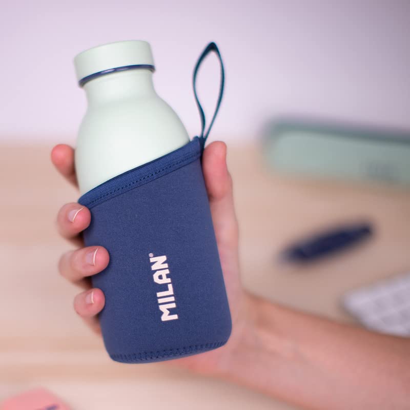 MILAN® Neoprene Protective Sleeve for 0.35 Litre Insulated Bottles 1918 Series Navy Blue, 350 ml - Image 2