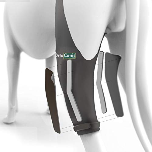 Ortocanis Original Knee Immobilizer for Dogs with ACL and Patella Dislocation- Keeps The Joint Stable and Reduces Movements - 8 Sizes for Left or Right Leg - Colour Black
