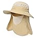 Vagbalena De pêche Chapeau, Soleil Cap avec UPF 50 Soleil Protection et Cou Rabat, pour Homme et Femmes (Kaki,Une Taille)
