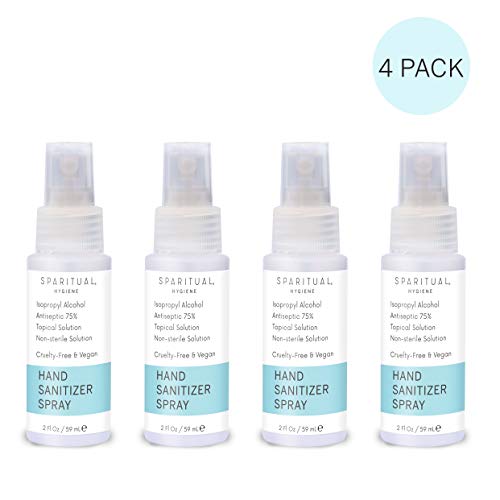 SPARITUAL Hand Sanitizer Spray 2oz | 4-Pack Bundle Alcohol Based Hand Sanitizers