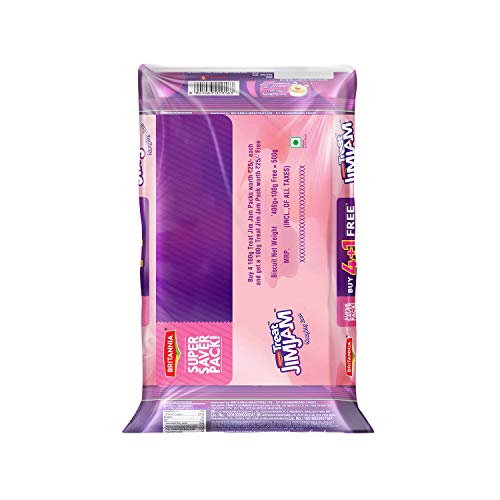 Image of Britannia Biscuits - Jim Jam, (4+1)x100g Combo Pack