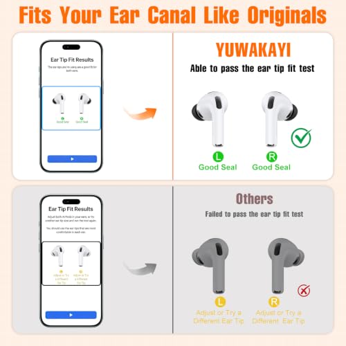 Image of Ear Tips Replacement for AirPod Pro 3 (3 Pairs,S /M /L,Black)