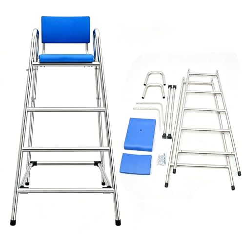 Silla de socorrista Equipo de Seguridad Sillas de Salvavidas for Piscina Grande, Torre de vigilancia de Salvavidas for Playa, Piscina, Exterior, Interior(63in/1.6m/5.2ft)
