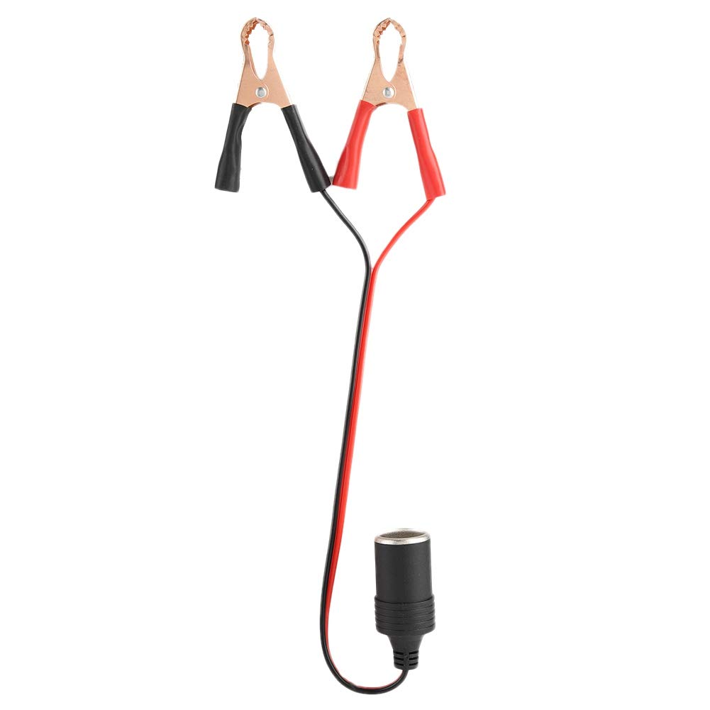 Zapalniczka Samochodowa Gniazdo żeńskie do Kabla Klipsowego 12V-24V 10A Zapalniczka żeńska Adapter Gniazda do Akumulatora Zacisk Krokodylkowy Kabel Zaciskowy