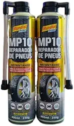 Kit 2 Reparador de Pneus Instantâneo 400ML MP10 Solução para Emergências