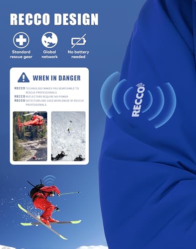 Men's Waterproof Insulated Ski Jacket for Cold Weather