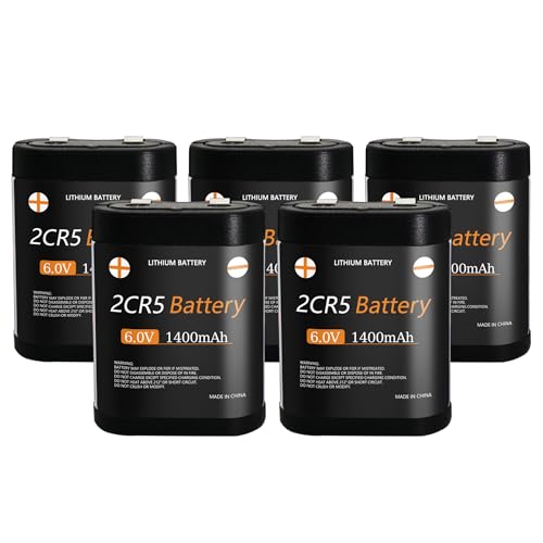 (5-Pack) 6V 2CR5 akku 2024 Neue Upgrades Lithium Foto Batterie ersetzt 2CR5 DL245 DL2CR5 DL345 DL345A EL2CR5 EL2CR5BP EOS 1V KL2CR5 KL2CR5-1 PR2CR5 RL2CR5 RL2CR5-1